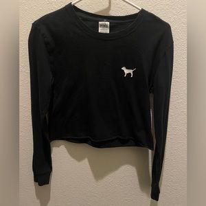 Women’s PINK Cropped Long Sleeve Top Size XS